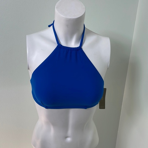 J. Crew Blue High Neck Swim Top size XS brand new - Picture 3 of 7